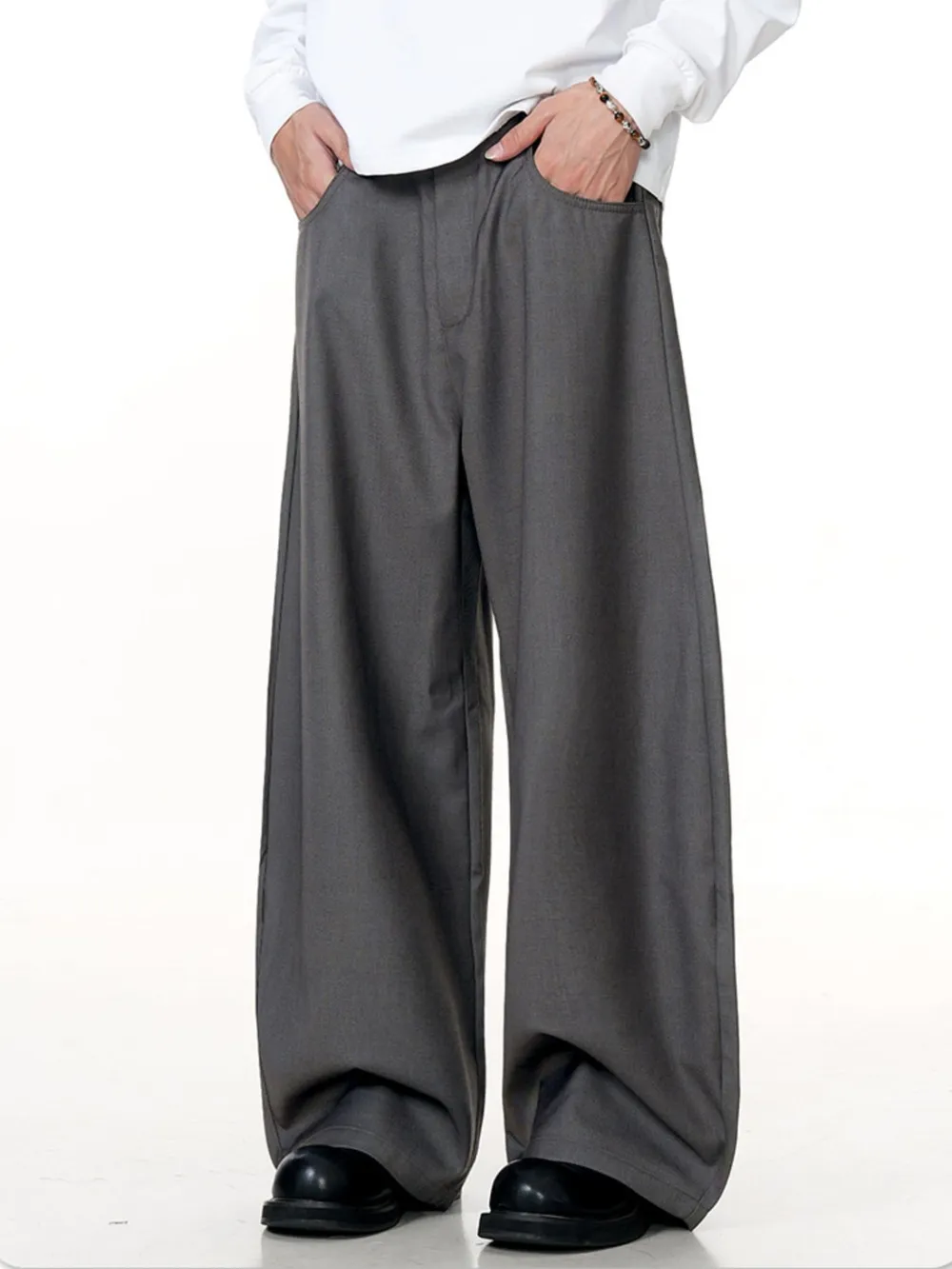 Men's Wide Leg Relaxed Fit Casual Pants, image 4