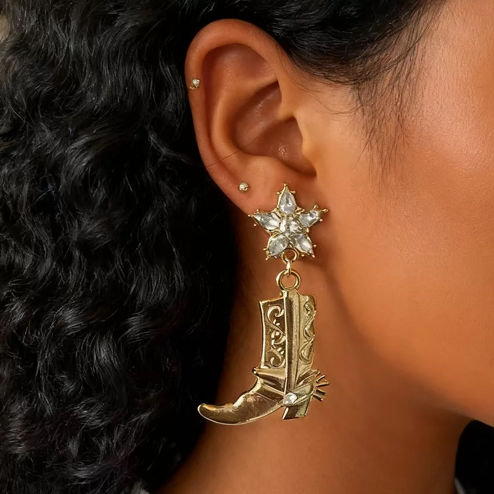 Western Style Boot Dangle Earrings, image 3