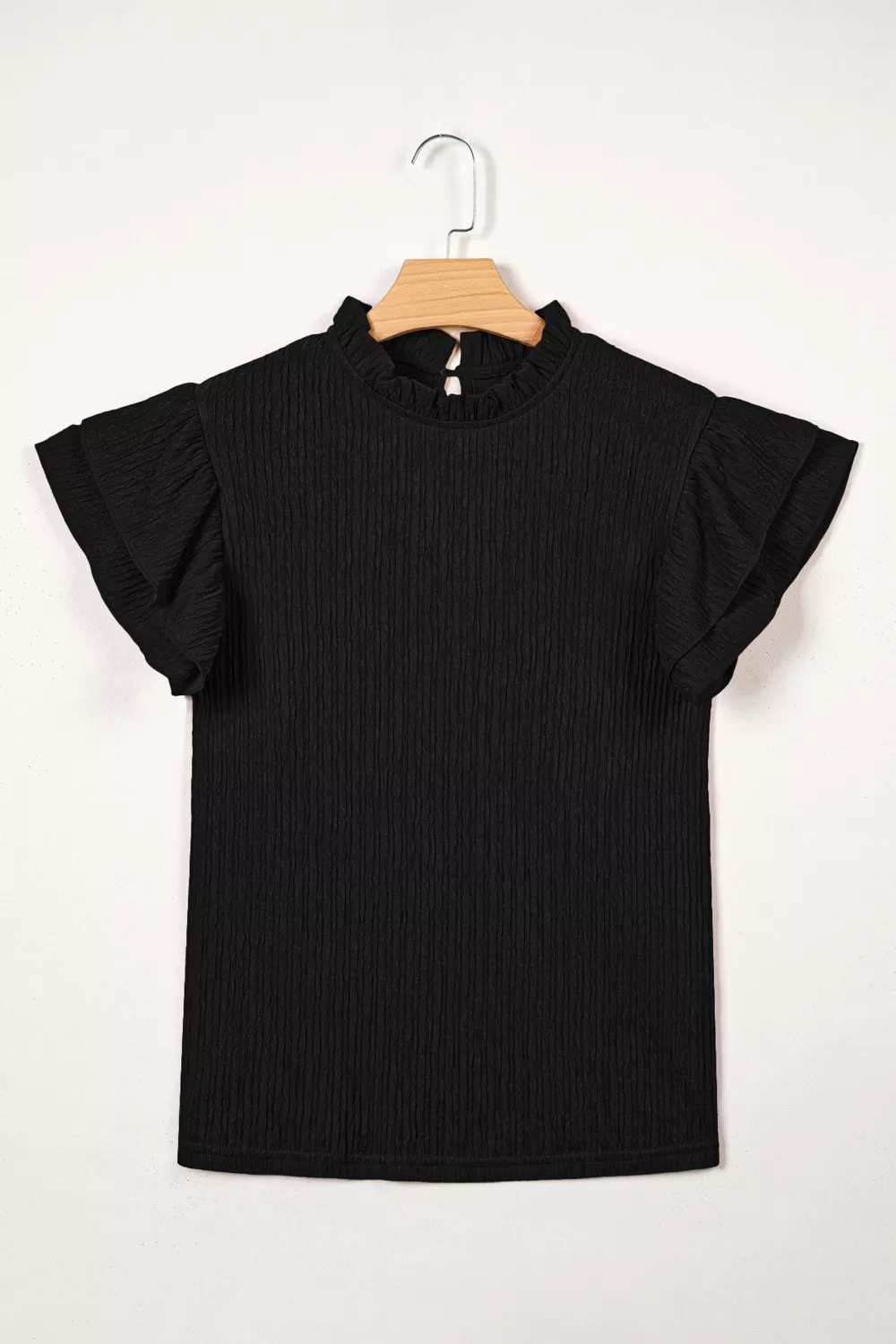 Ruffle Sleeve Textured Blouse, image 4