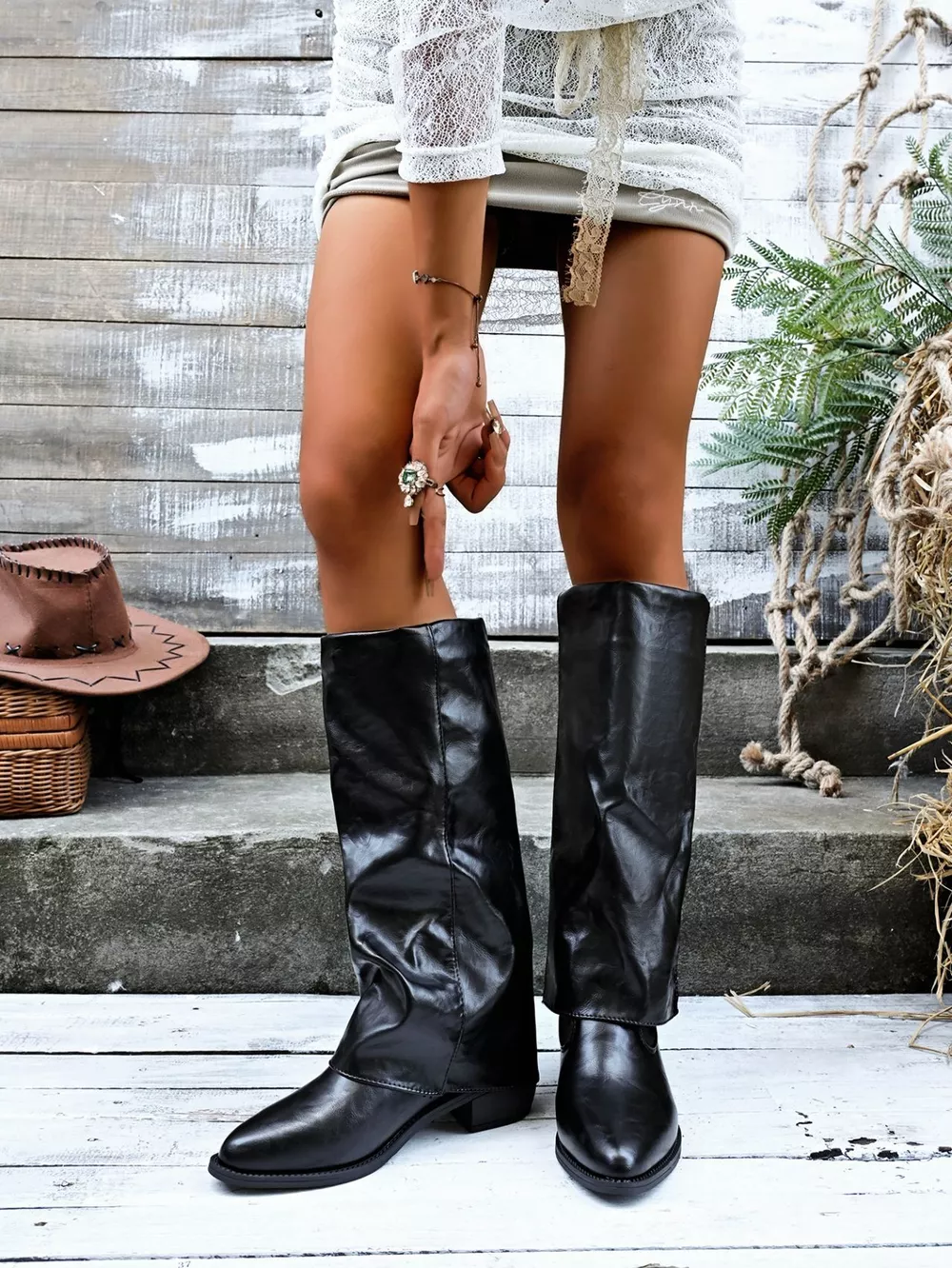 Point Toe Block Heels Boots, image 8