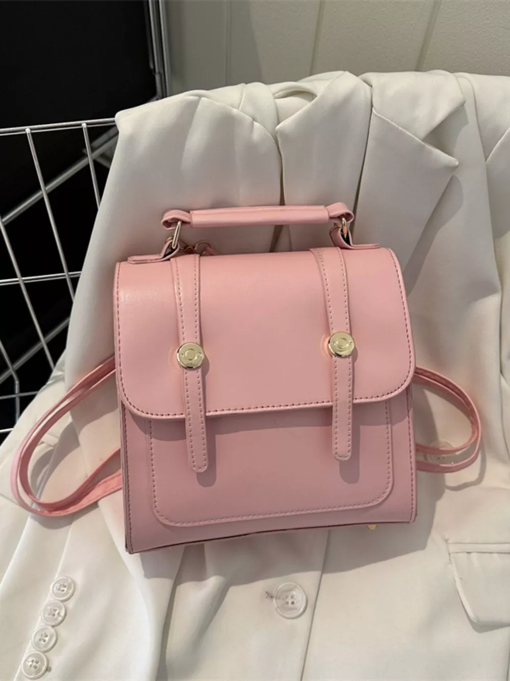 PU Leather Flap Backpack Bag, image 3