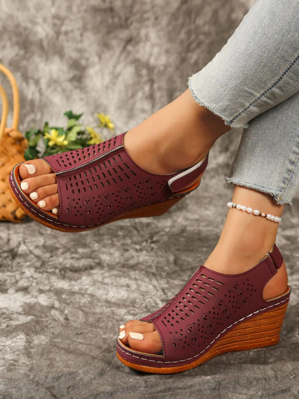 Open Toe Wedge Sandals, image 10