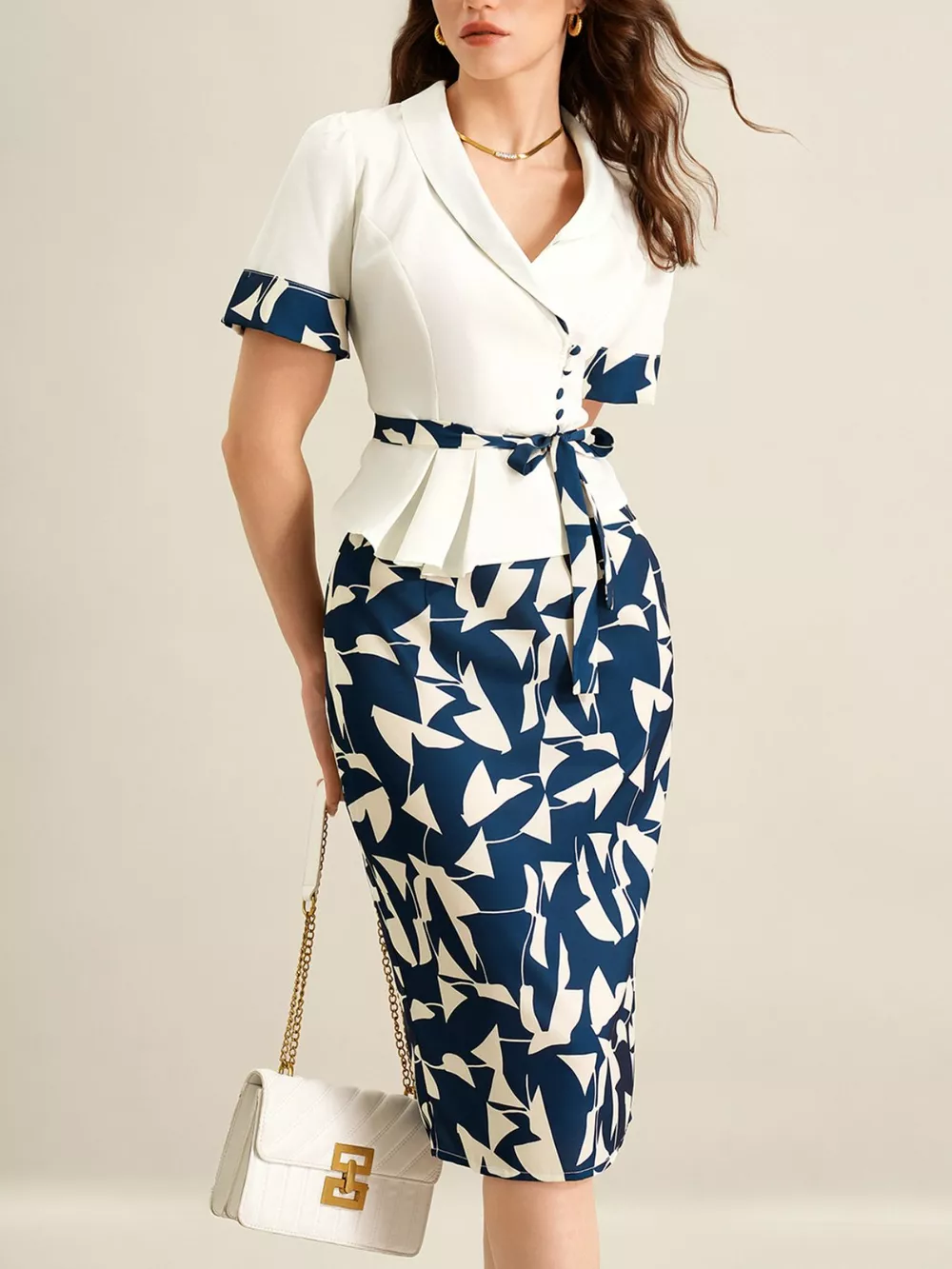 Short Sleeve Top and Skirt Set, image 3