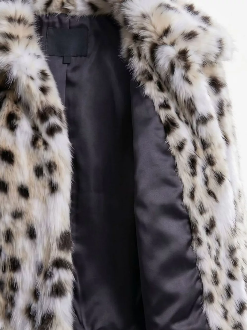 Plus Size Leopard Print Faux Fur Cropped Outerwear, image 6