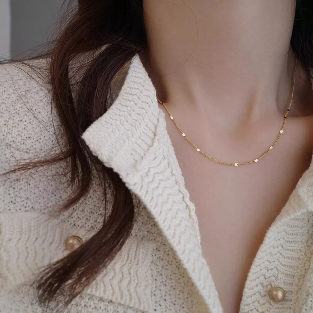 18K Gold-Plated 925 Sterling Silver Chain Necklace, image 2