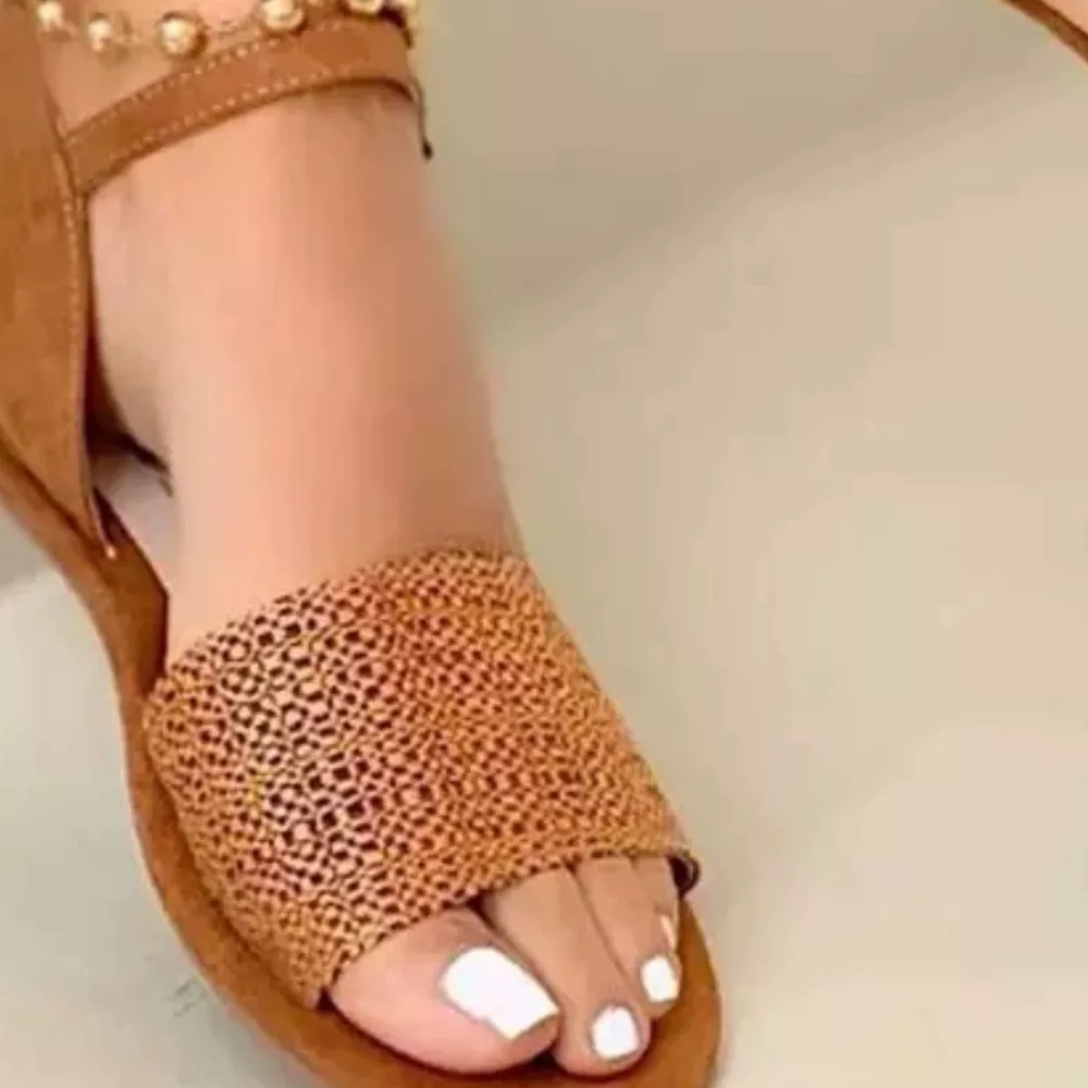 Open Toe Ankle-Strap Flat Sandals, image 8