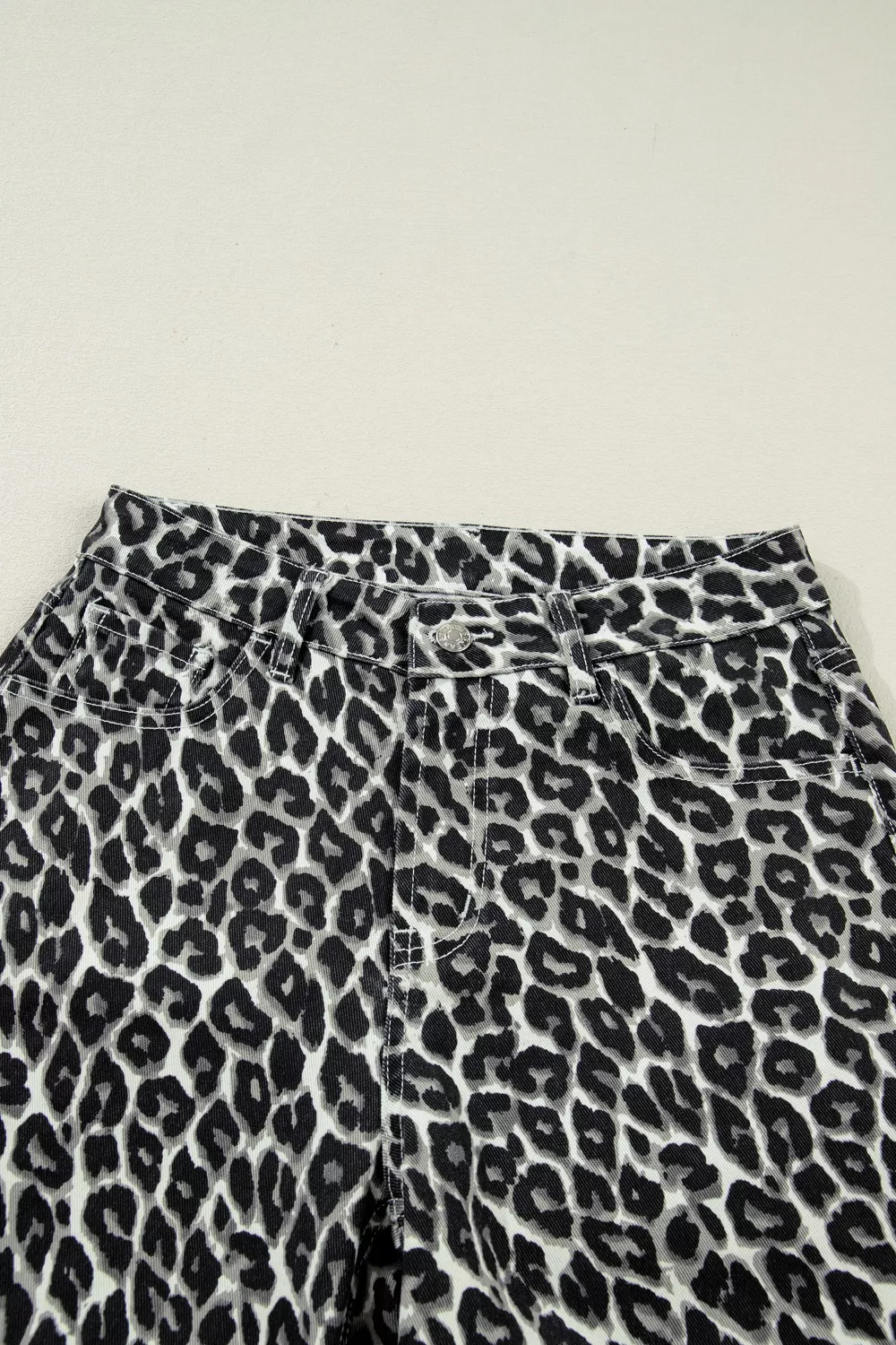 Leopard Print Barrel Jeans, image 8