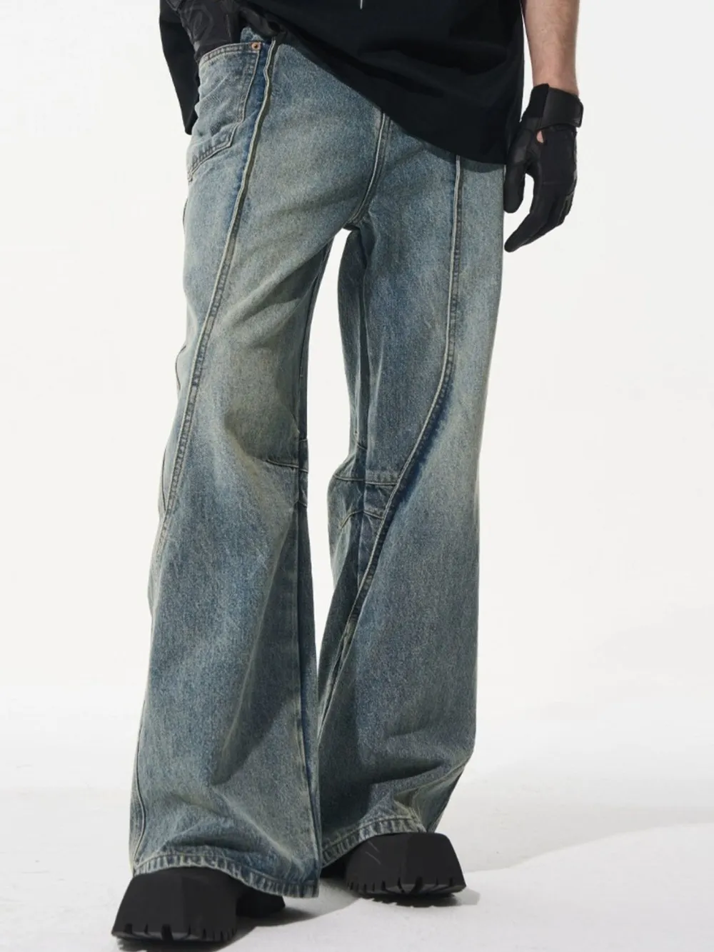Men's Vintage Wide Leg Jeans