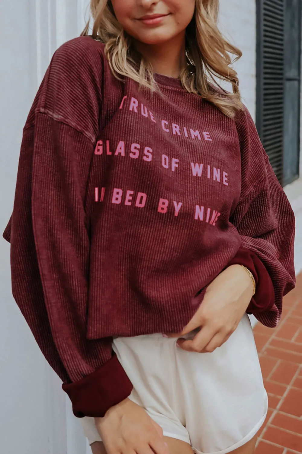 Round Neck Dropped Shoulder THANKFUL Graphic Sweatshirt, image 3