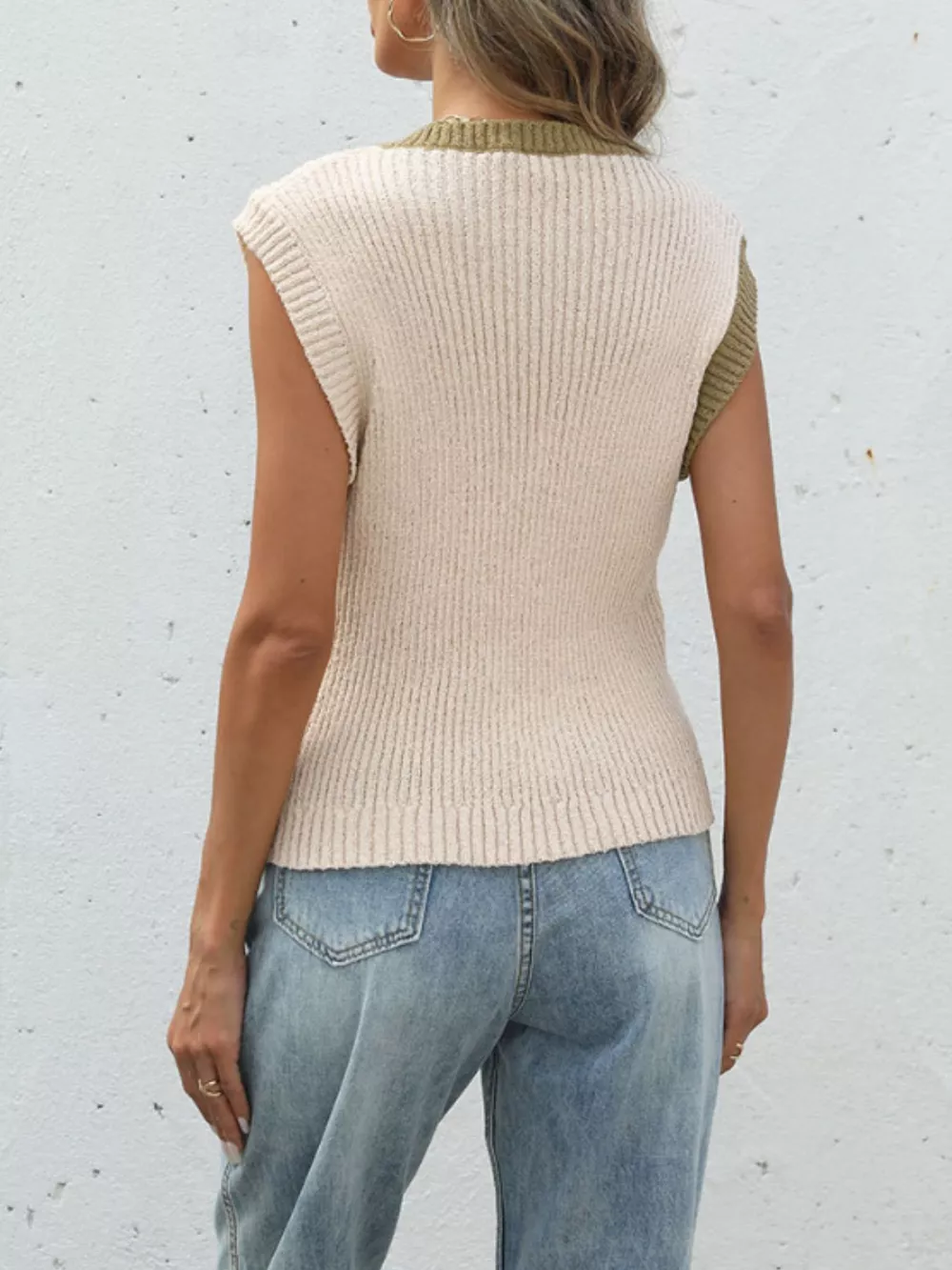 Two-Tone Button Up Cardigan, image 8