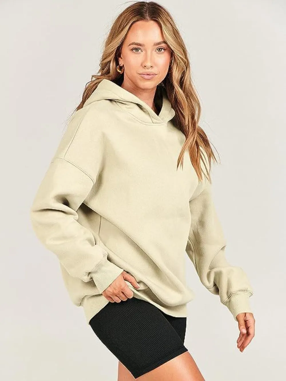 Dropped Shoulder Long Sleeve Hoodie, image 18