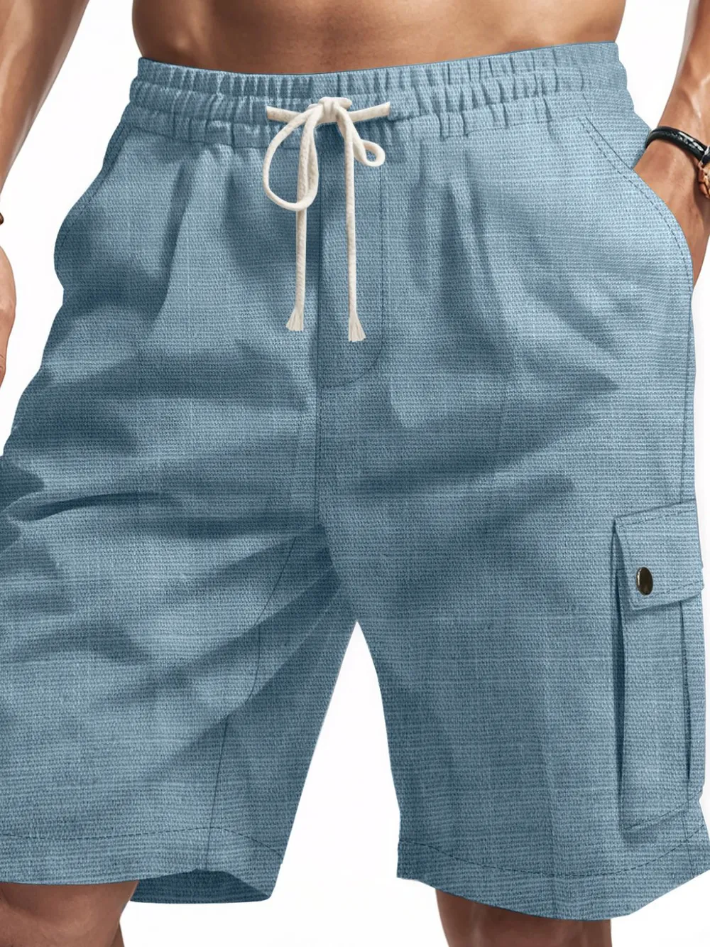 Men's Full Size Drawstring Shorts with Pockets Plus Size, image 4