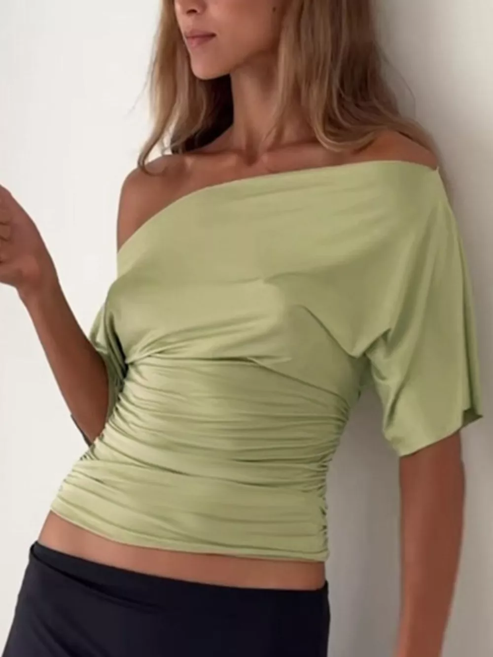 One Shoulder Short Sleeve T-Shirt, image 9