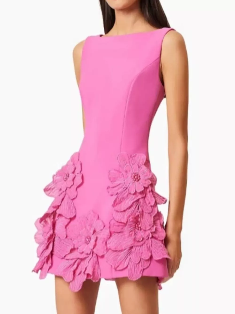 Flower Round Neck Sleeveless Dress, image 4
