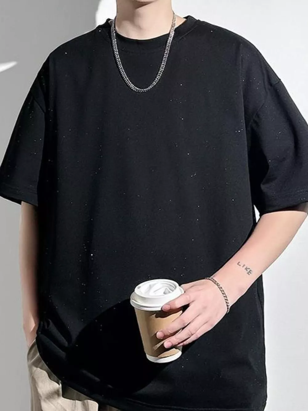 Men's Plus Size Round Neck Short Sleeve T-Shirt
