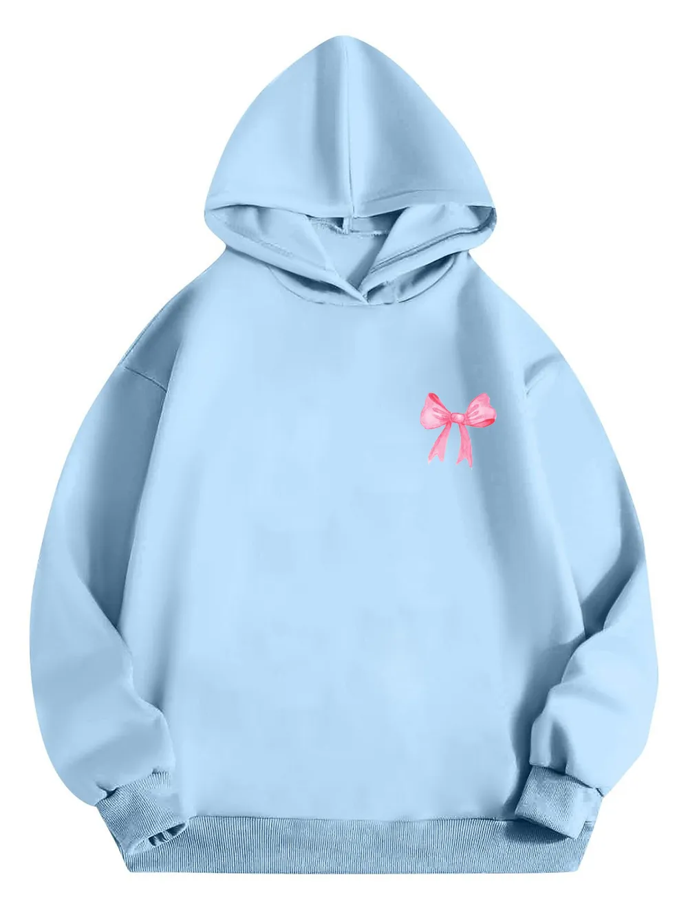 Bow Print Long Sleeve Hoodie, image 12