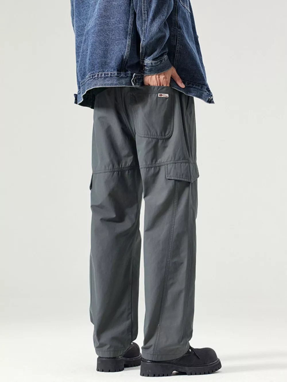 Men's Full Size Wide Leg Cargo Pants Plus Size, image 4
