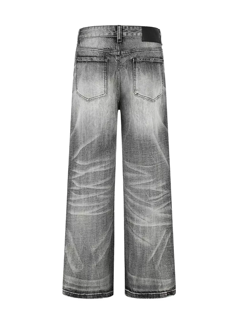 Men's Full Size Vintage Wash Wide Leg Jeans Plus Size, image 3