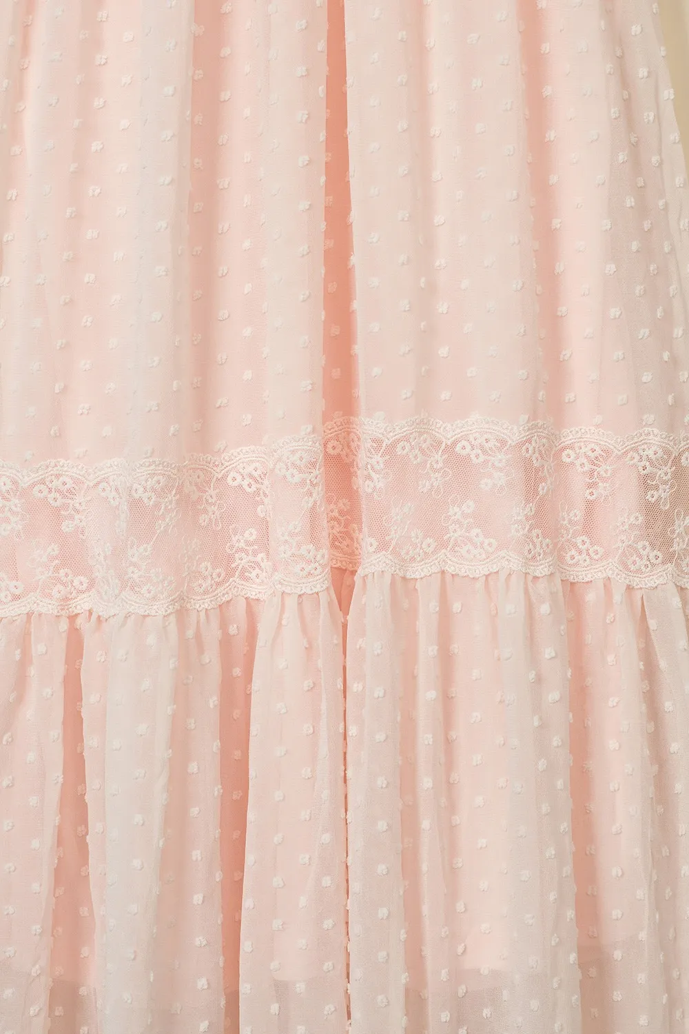 Polka Dot V-Neck Ruffle Midi Dress, image 4
