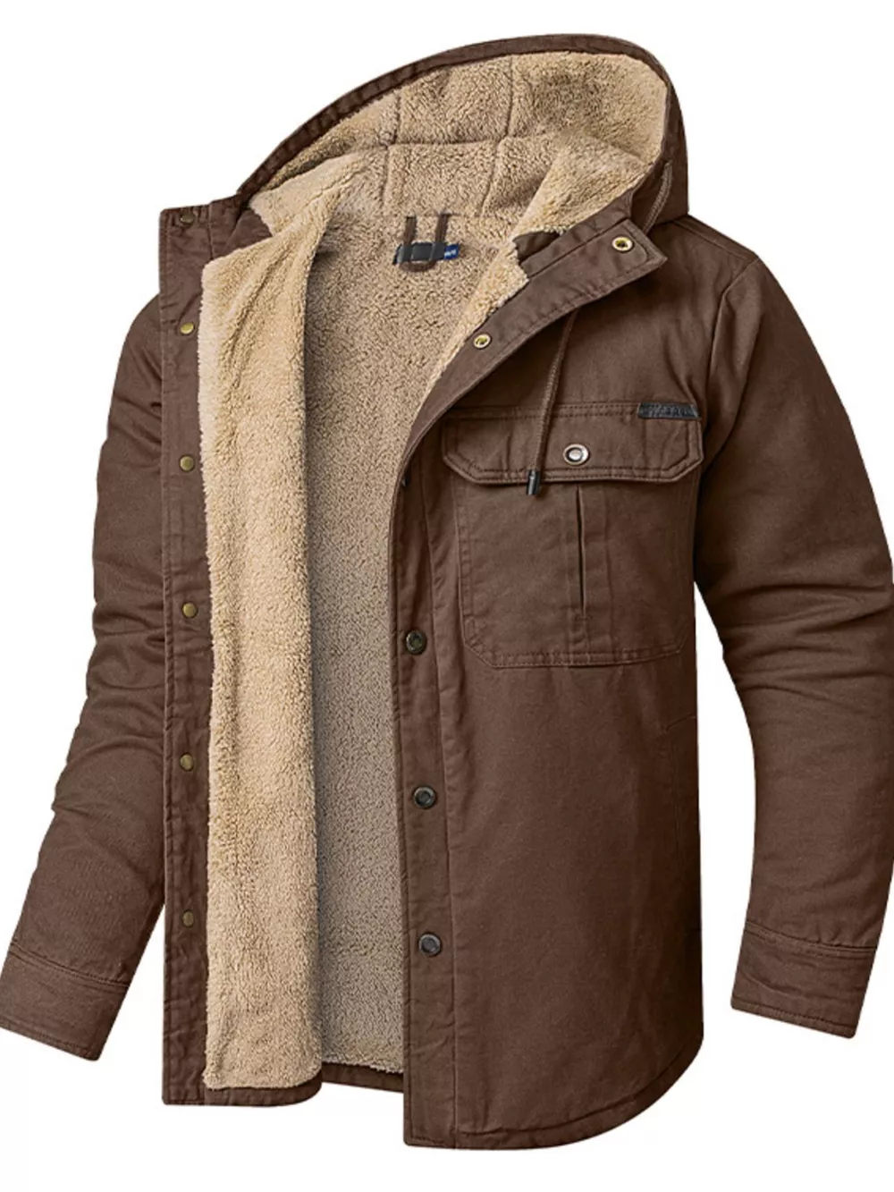 Men's Sherpa Lined Hooded Jacket, image 5