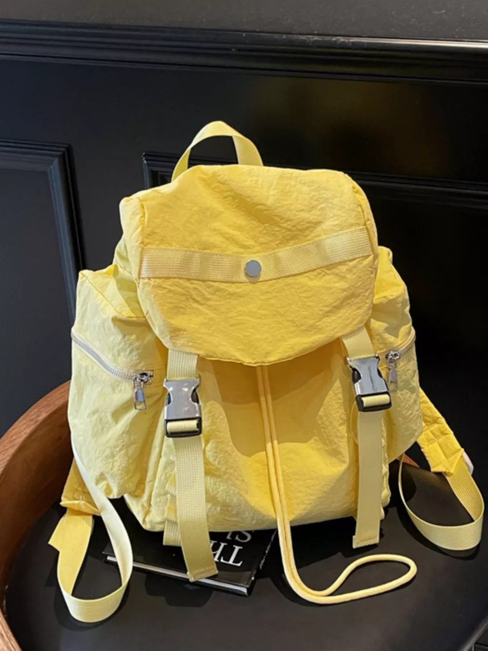 Lightweight Drawstring Casual Backpack Bag, image 7