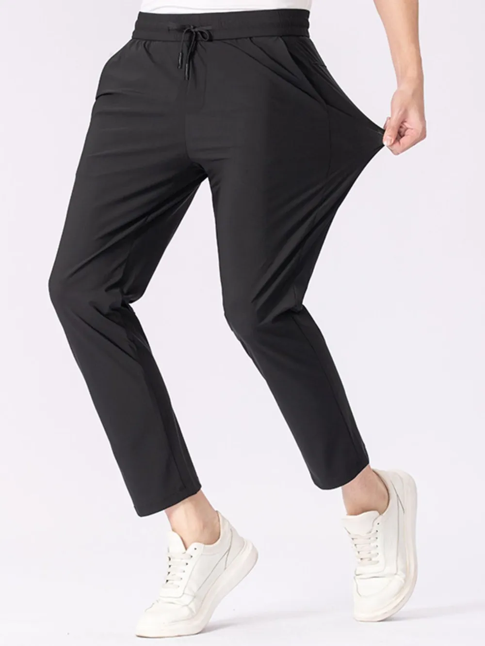 Men's Plus Size Drawstring Casual Pants