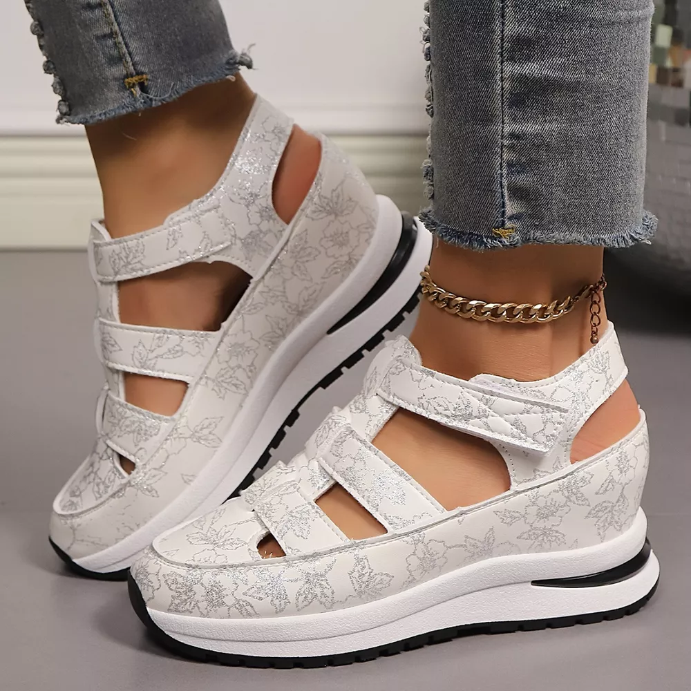 Cutout Wedge Sandals, image 2