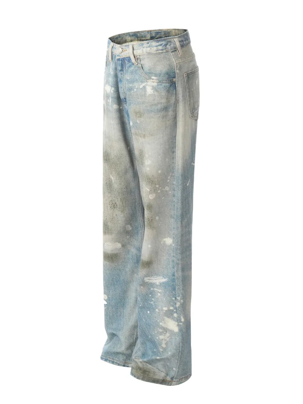 Men's Waste Soil Style Straight Leg Jeans, image 2