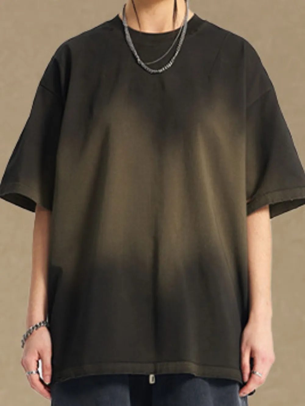 Men's Gradient Round Neck Half Sleeve T-Shirt
