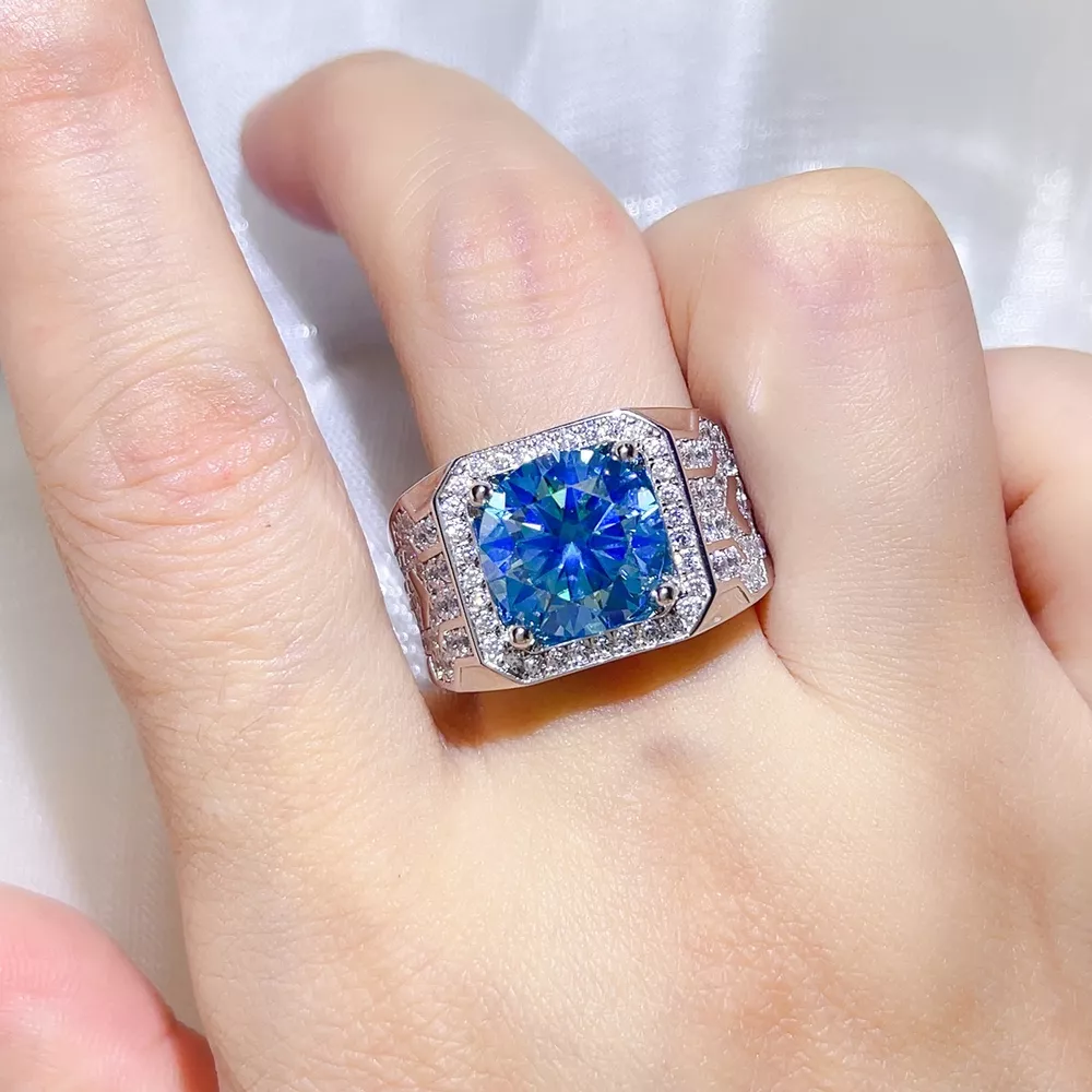 3 Carat 925 Sterling Silver Moissanite Ring, image 3