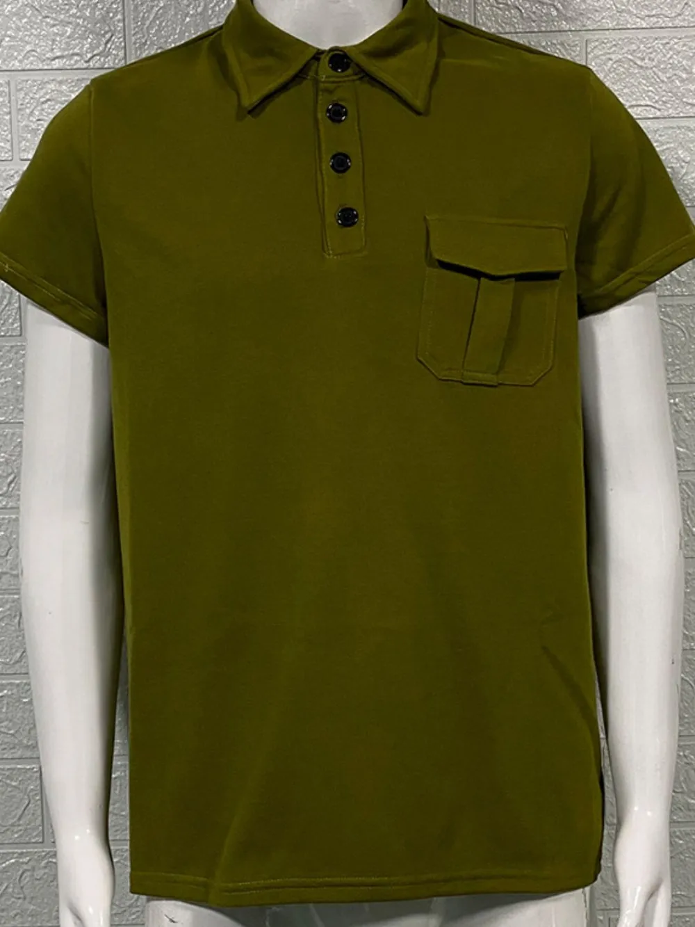 Men's Full Size Collared Neck Short Sleeve Polo Plus Size, image 10