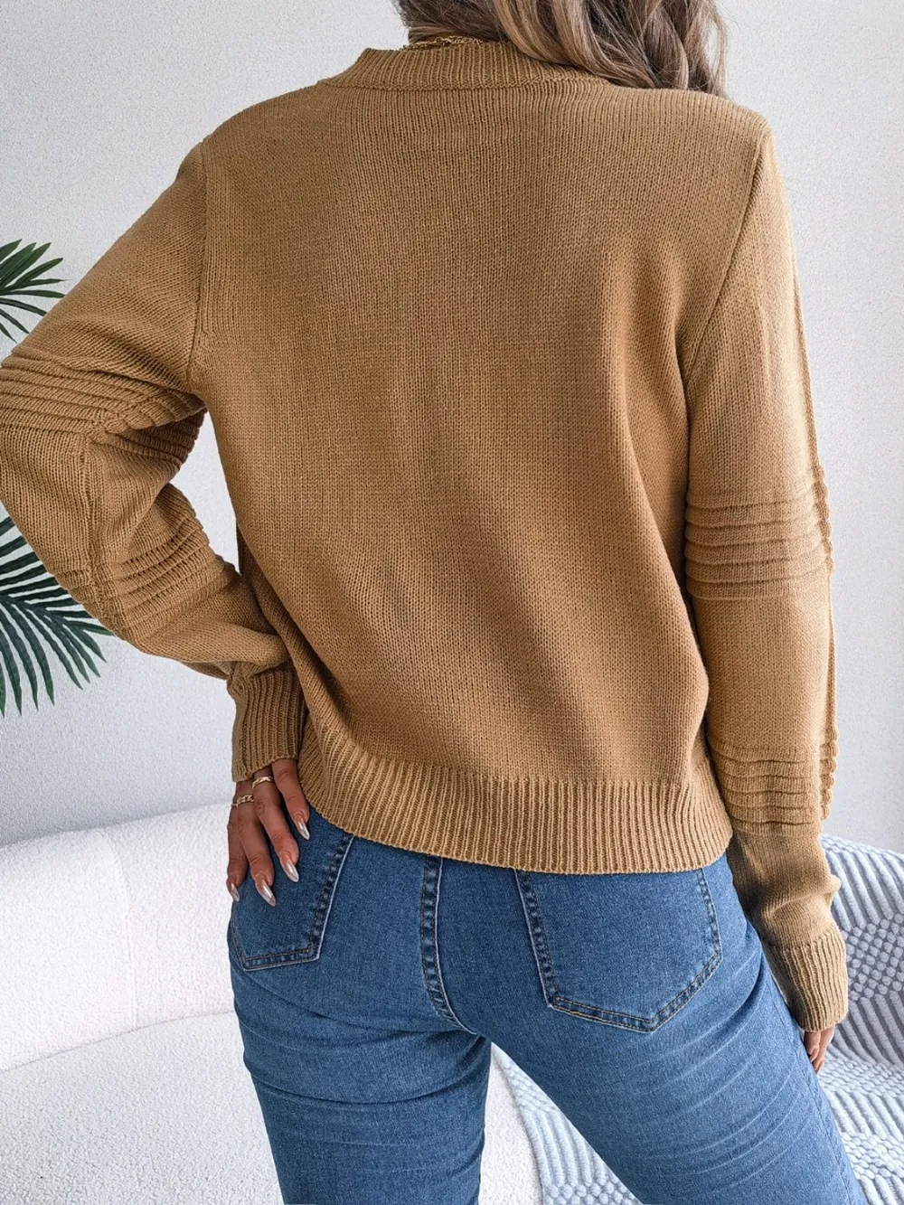 Round Neck Long Sleeve Sweater, image 8