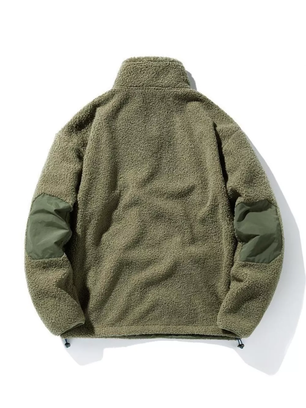 Men's Plus Size Drawstring Fleece Long Sleeve Top, image 3