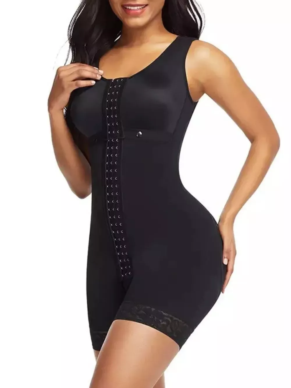 Full Size Front Hook Closure Shaping Bodysuit Plus Size, image 2