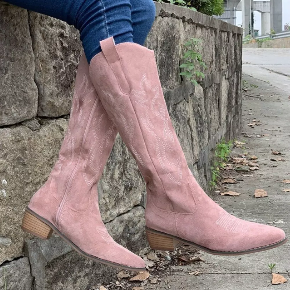 Point Toe Block Heels Boots, image 19