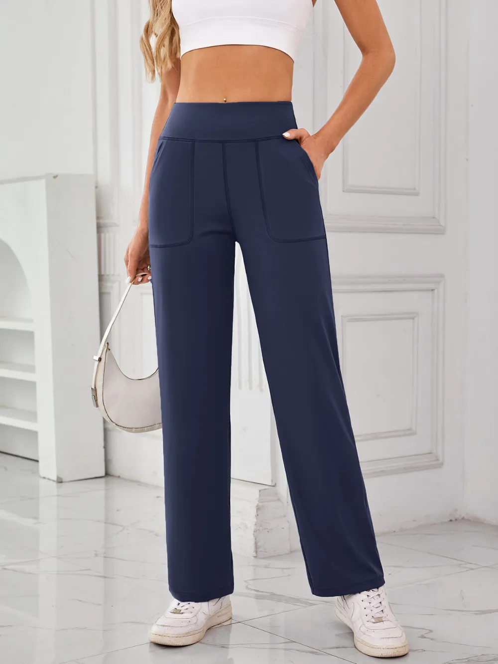High Waist Active Pants with Pockets, image 10