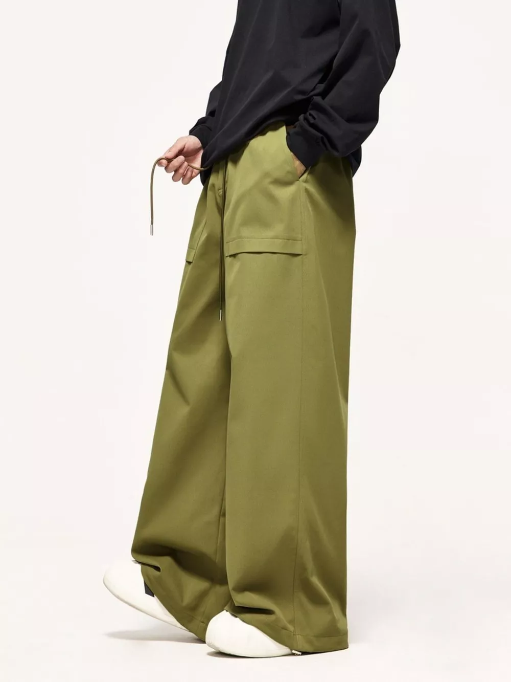 Men's Wide Leg Cargo Pants, image 4