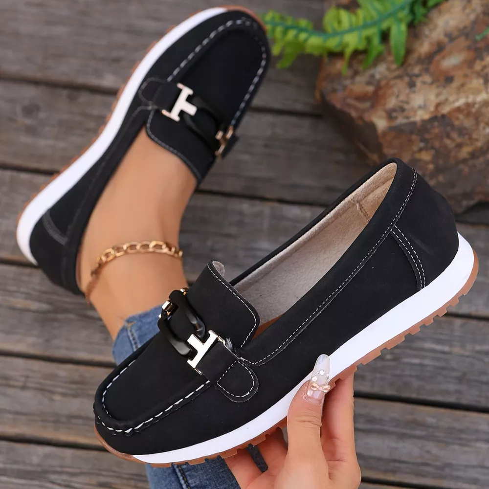 Buckle Decor Casual Slip-Ons, image 5