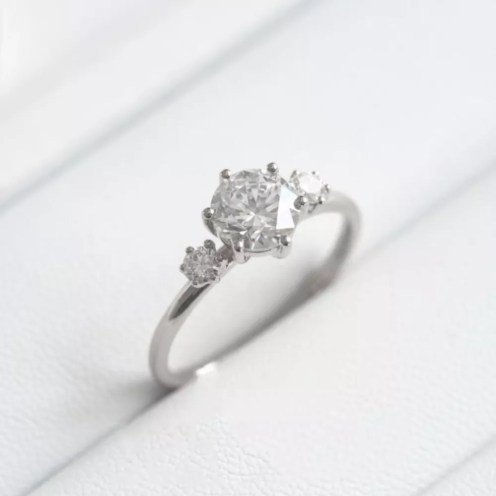 925 Sterling Silver Moissanite Ring, image 3