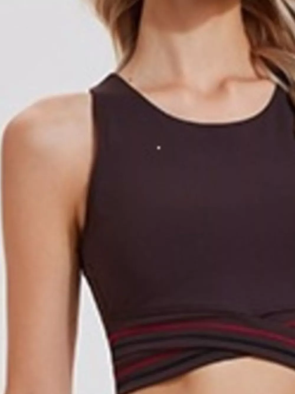 Full Size Criss-Cross Hem Active Tank Plus Size, image 9