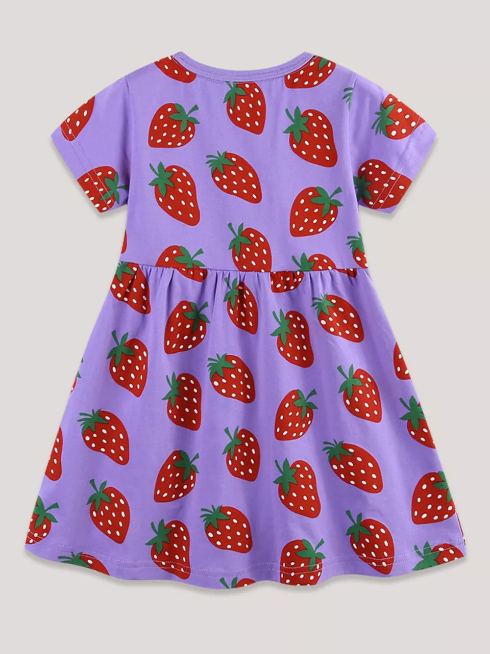 Children's Strawberry Print Short Sleeve Dress, image 6