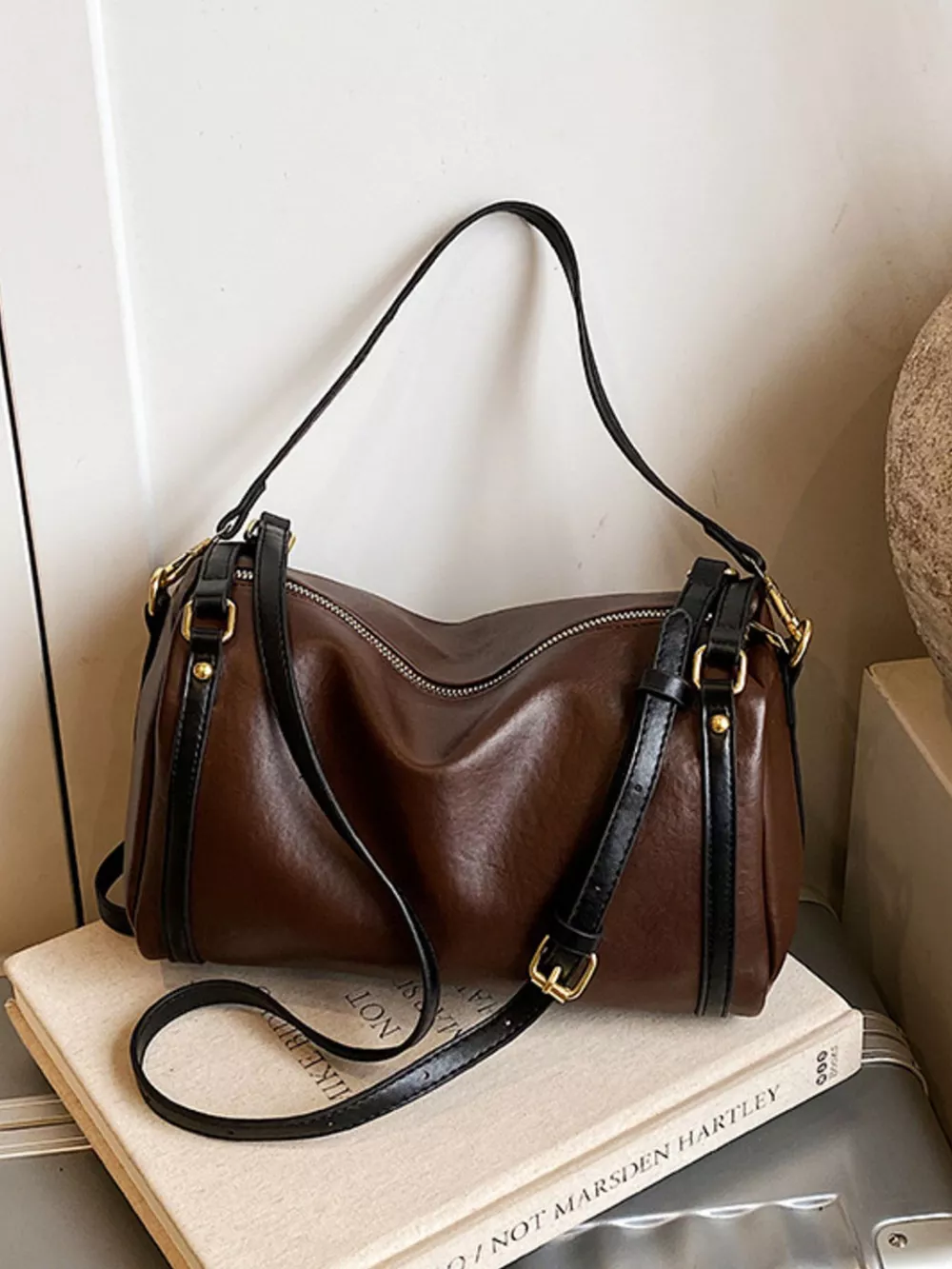 Vintage Style Barrel Crossbody Bag, image 4