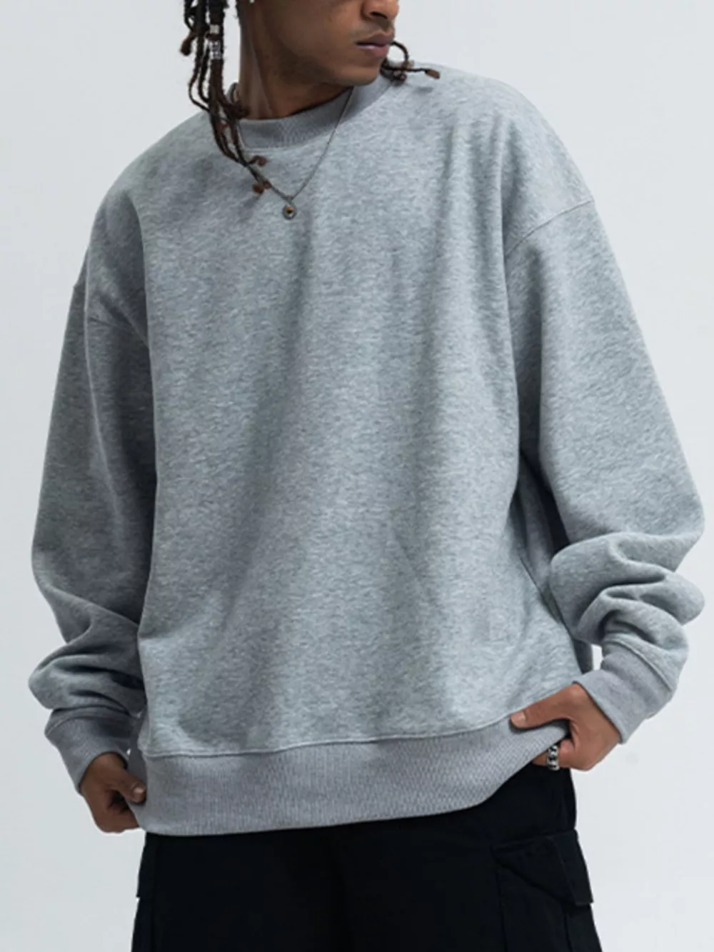 Men's Round Neck Long Sleeve Sweatshirt, image 5