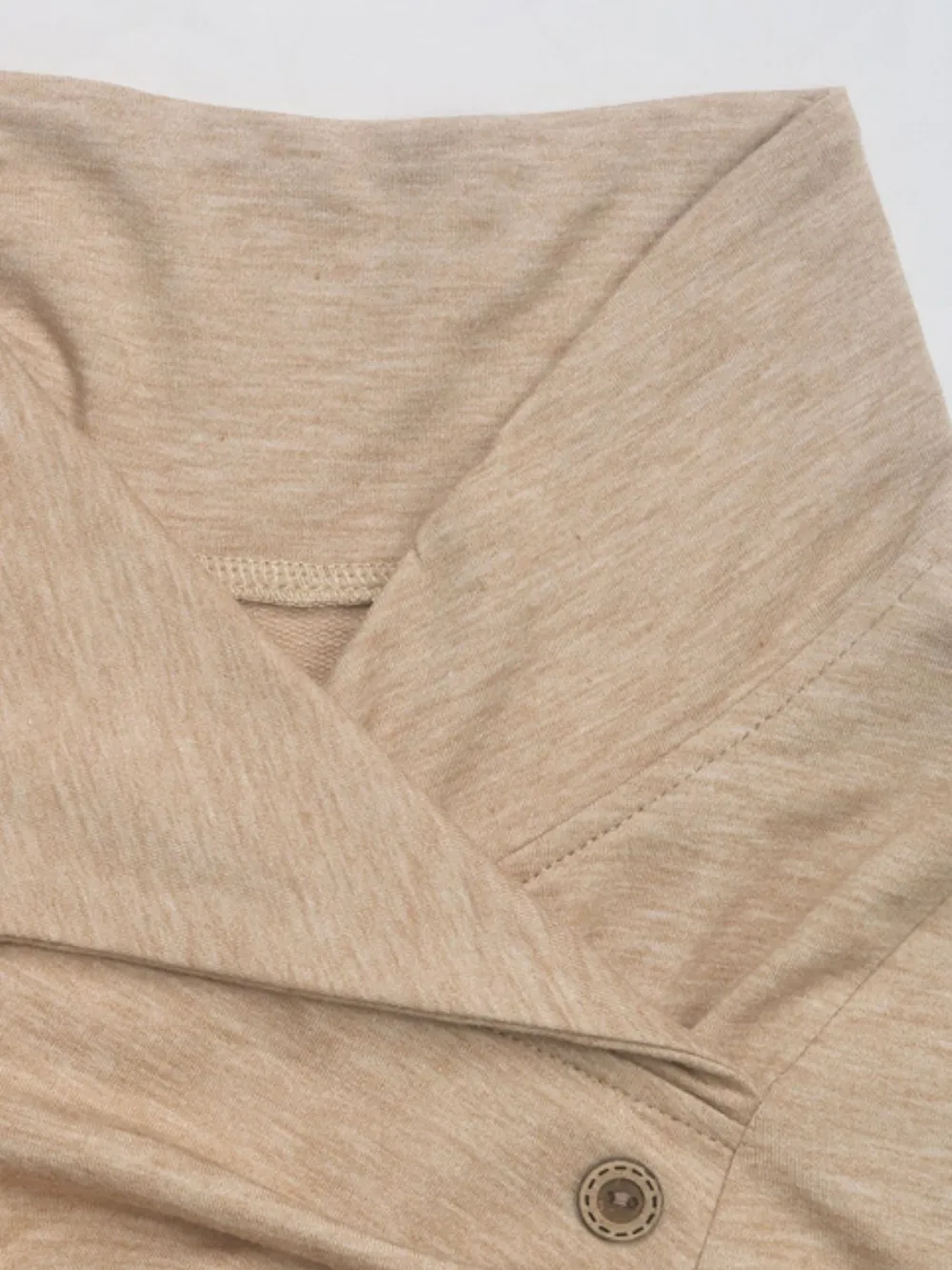 Asymmetric Mock Neck Long Sleeve Sweatshirt, image 4