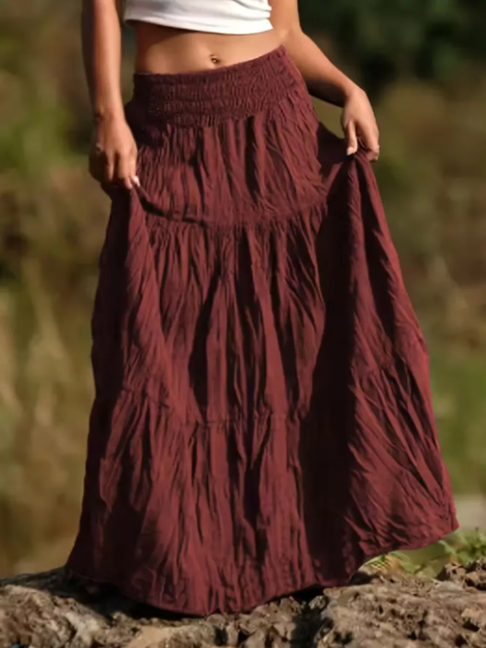 Tiered Maxi Skirt, image 5