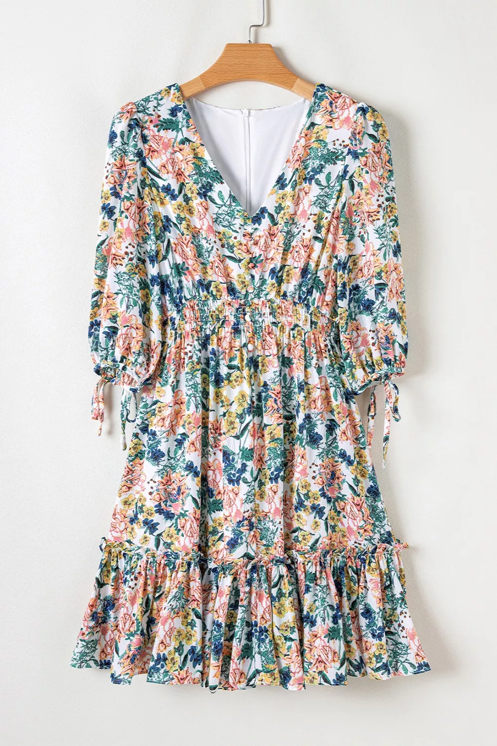 Floral Print Ruffle Hem Mini Dress, image 4