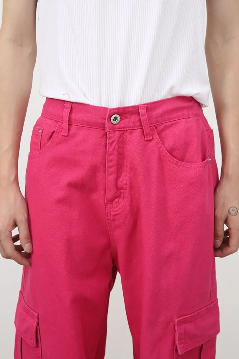 Men's Loose Jeans with Cargo Pockets, image 4