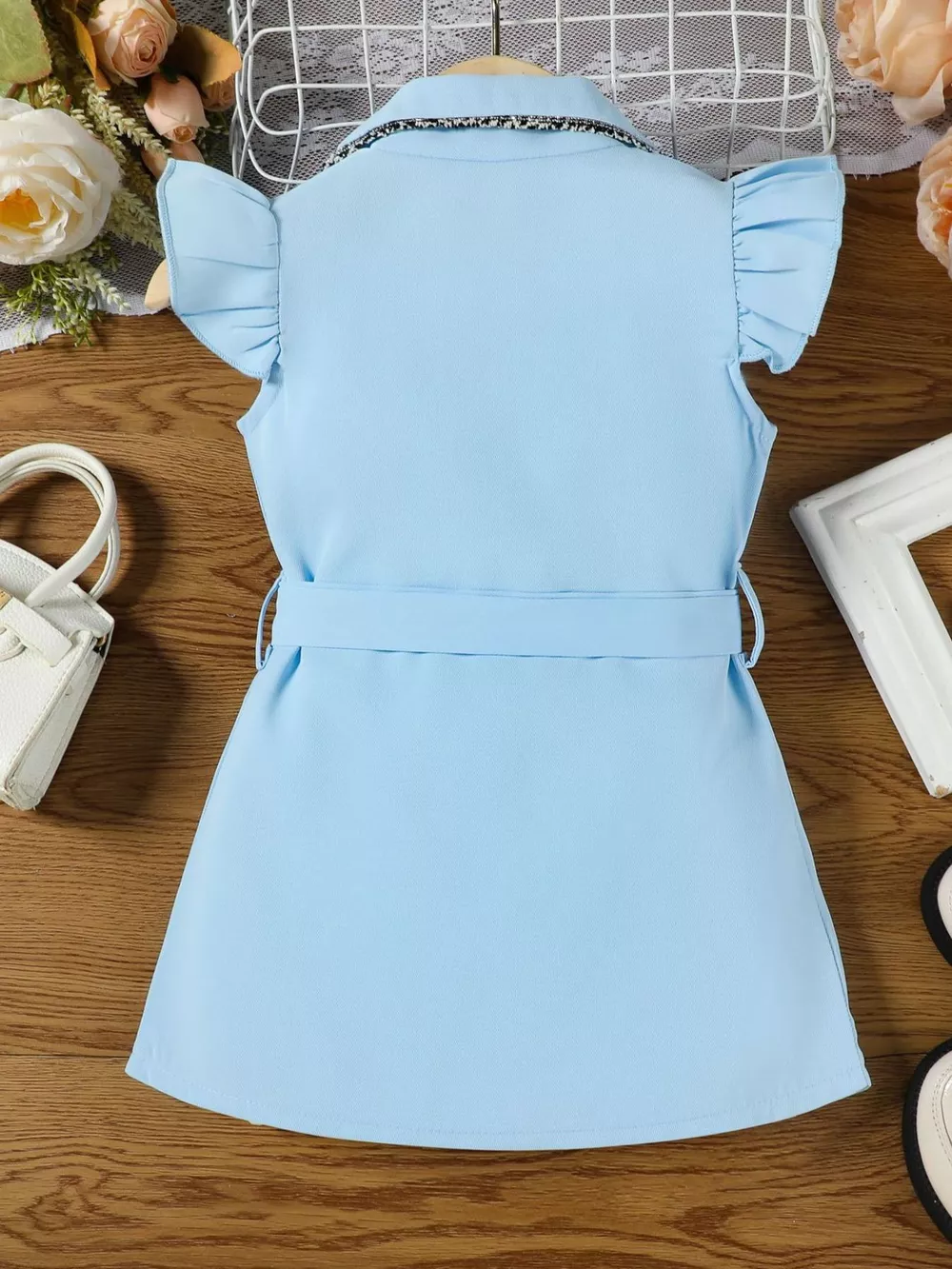 Children's Double Breasted Belt Dress, image 11