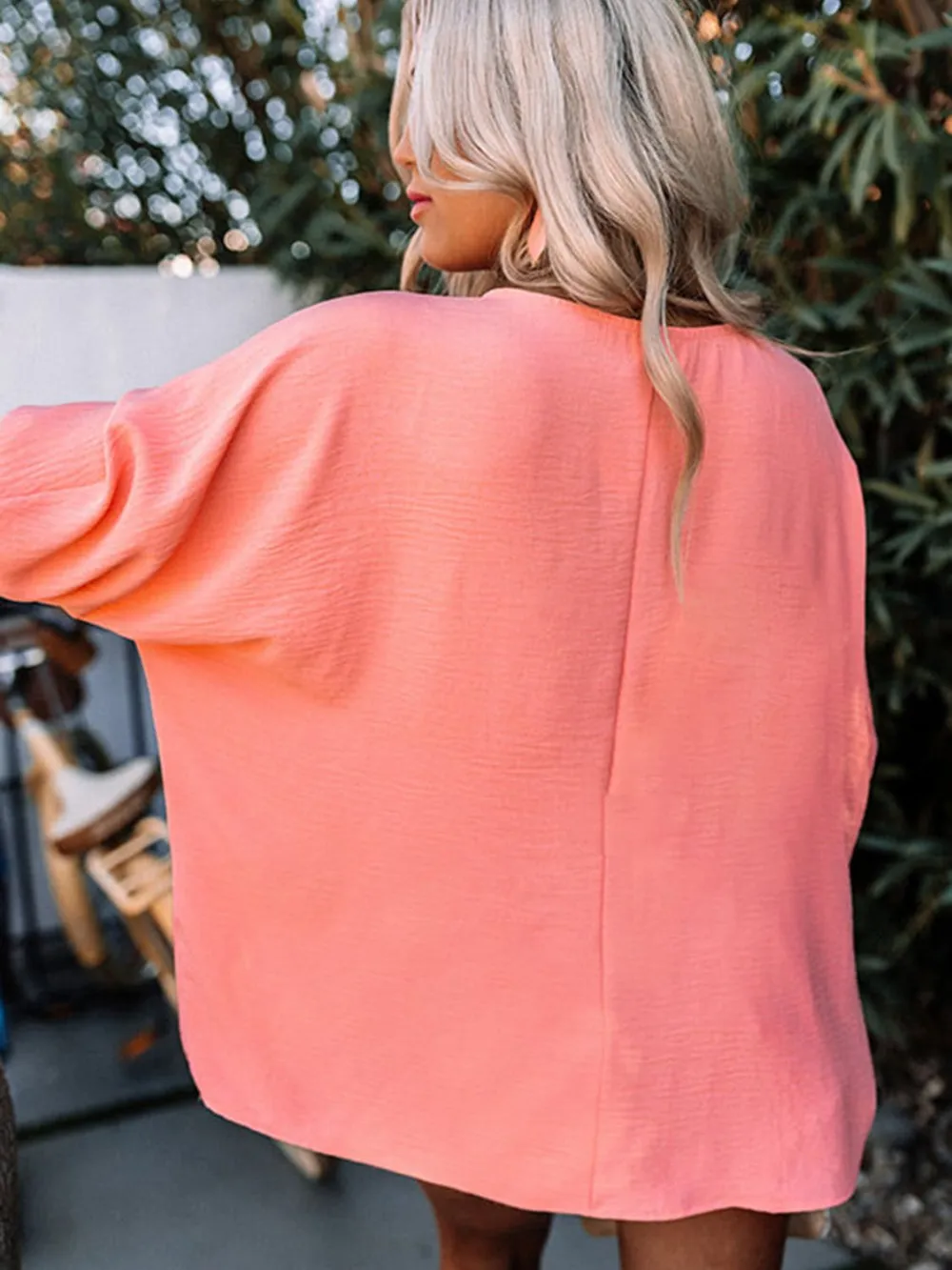 Round Neck Three-Quarter Sleeve Blouse, image 5