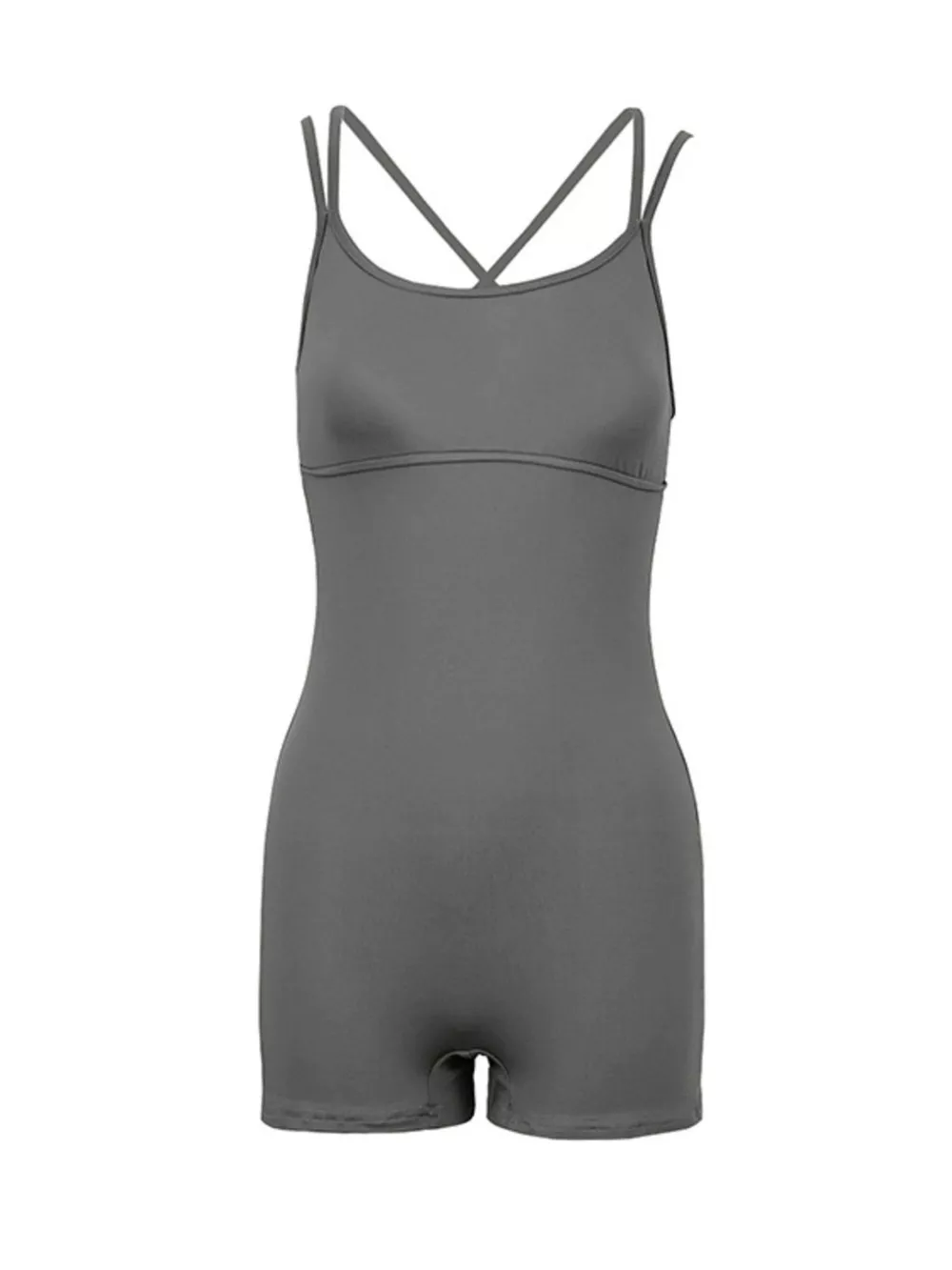 Double Spaghetti Strap Active Romper, image 5